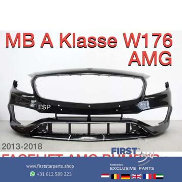 W176 Mercedes A KLASSE 2018 AMG Voorbumper ZWART Origineel B