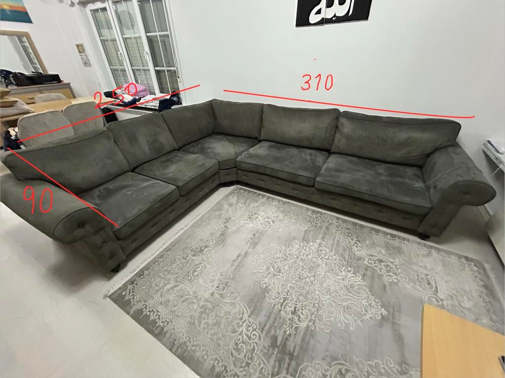 Hoek salon zetel.. in zeer goede staat, Ophalen, Gebruikt, Stof