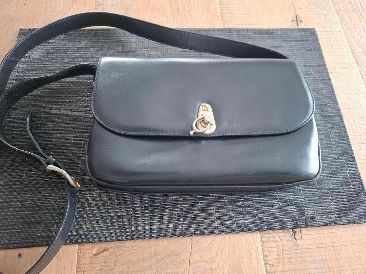 Vintage CELINE handtas, Handtassen en Accessoires, Tassen | Damestassen, Gebruikt, Handtas, Zwart, Ophalen of Verzenden