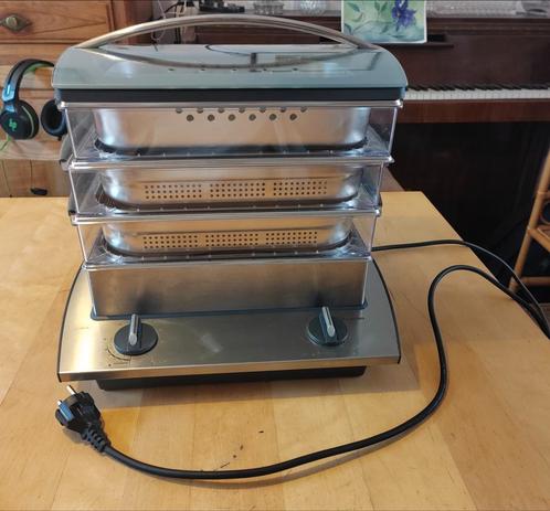 Cuit vapeur inox 3 étages DEJELIN "biopur", Elektronische apparatuur, Stoomapparaten, Zo goed als nieuw, Ophalen of Verzenden