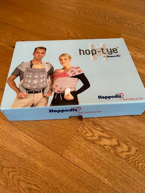Draagdoek hop-tye van Hoppediz - zwart, Kinderen en Baby's, Babydragers en Draagdoeken, Gebruikt, Draagdoek, Buik, Overige merken