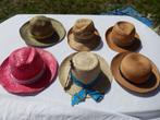 6 verschillende rieten hoeden, Kleding | Dames, Hoeden en Petten, Ophalen of Verzenden, Gedragen, Hoed