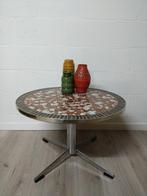 Vintage mozaïek salontafel | bijzettafeltje | sidetable, Enlèvement, Comme neuf