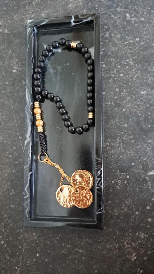 Tashbee zwart/goud handgemaakt, Verzamelen, Religie, Nieuw, Islam, Sieraad, Verzenden