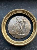 Art Deco grote bronzen medaille Stad Antwerpen 1932 ., Enlèvement ou Envoi