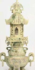Wierrookvat/Chinese pagode in jade, Huis en Inrichting, Ophalen, Zo goed als nieuw