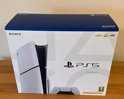 Ps5 slim disc, een controller met garantie tot 2026, Games en Spelcomputers, Spelcomputers | Sony PlayStation 5, Zo goed als nieuw