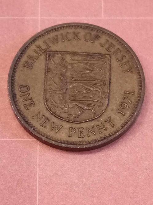 JERSEY 1 New Penny 1971, Timbres & Monnaies, Monnaies | Europe | Monnaies non-euro, Monnaie en vrac, Autres pays, Enlèvement ou Envoi