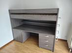 Hoogslaper met bureau en nieuwe lattenbodem, Huis en Inrichting, Slaapkamer | Bedden, Ophalen, 90 cm, Eenpersoons, Zo goed als nieuw