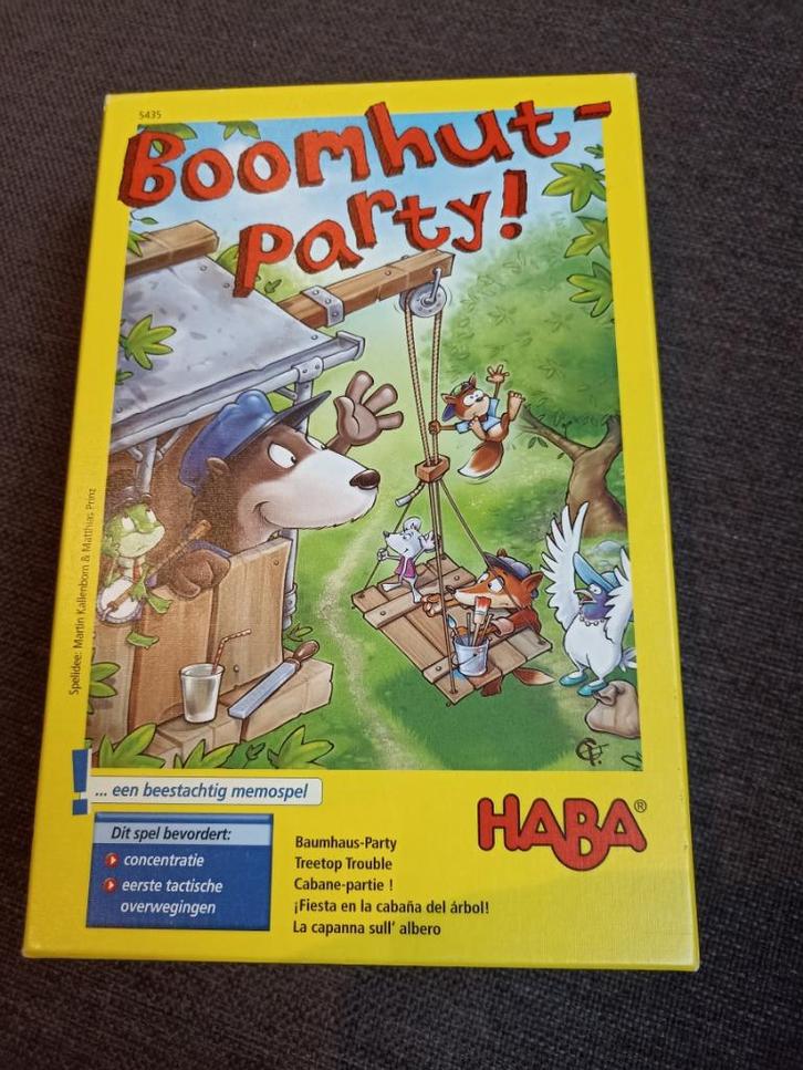 Boomhut-party! (HABA gezelschapsspel), Hobby & Loisirs créatifs, Jeux de société | Jeux de plateau, Comme neuf, 1 ou 2 joueurs