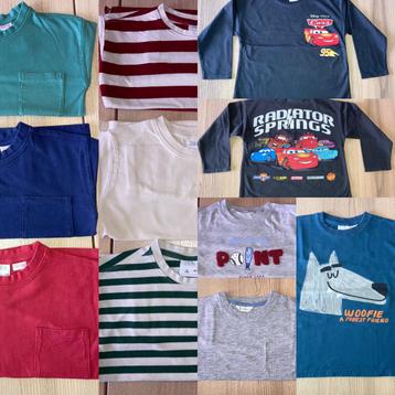 T-shirts met lange mouwen pakket 9 stuks maat 110. beschikbaar voor biedingen