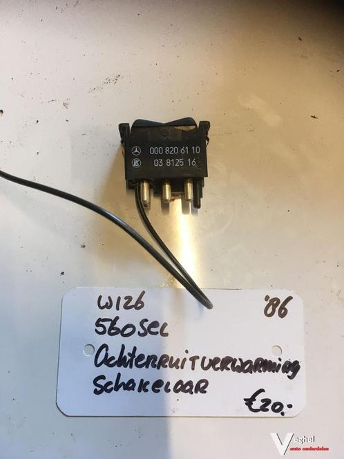 Mercedes w126 560 sec 1986 Achterruitverwarmingschakelaar, Auto-onderdelen, Dashboard en Schakelaars, Gebruikt, Ophalen of Verzenden