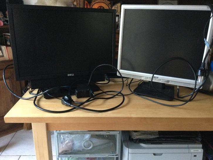 „DELL” ACER” COMPUTERSCHERMEN+STEKKERS, Computers en Software, Desktop Pc's, Gebruikt, Onbekend, Ophalen of Verzenden