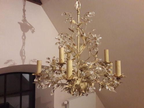 kroonluchter, Huis en Inrichting, Lampen | Kroonluchters, Gebruikt, Glas, Metaal, Ophalen