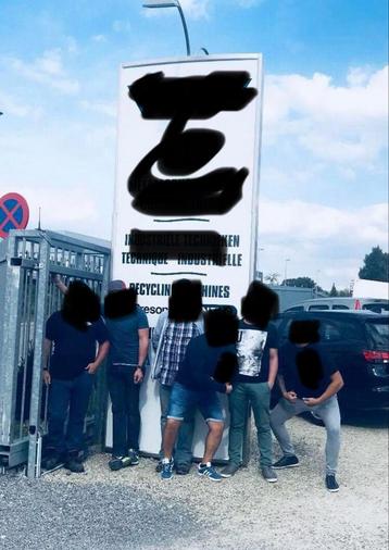 Reclame paneel inox, Ophalen, Gebruikt