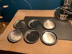 6 sous-verres MEPRA italiens vintage — INOX 18/8, Enlèvement ou Envoi, Comme neuf