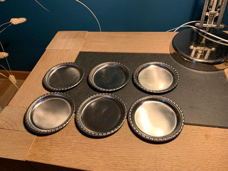 6 sous-verres MEPRA italiens vintage — INOX 18/8, Maison & Meubles, Accessoires pour la Maison | Sous-verres & Sous-plats, Comme neuf