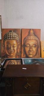 Schilderij Boeddha 2 stuks (h100cm x b65cm), Comme neuf, Enlèvement