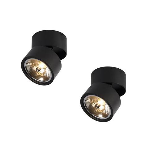 QAZQA Spot Go Nine tubo - Zwart - Industrieel - NIEUW (2x), Huis en Inrichting, Lampen | Spots, Nieuw, Plafondspot of Wandspot