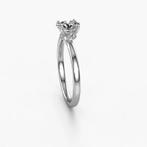 Wit goude ring met gele diamant maat 60, Ophalen, Zo goed als nieuw, Wit