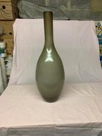 Kaki groene vintage vaas, Huis en Inrichting, Woonaccessoires | Vazen, Ophalen of Verzenden, Groen, Glas