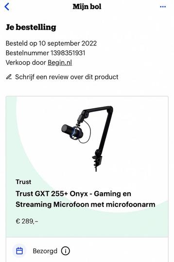 Trust GXT 255+ Onyx! Gaming en Streaming Microfoon! Met Arm! beschikbaar voor biedingen