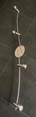 Verstelbare plafondlamp met 4 spots, Ophalen, Metaal of Aluminium, Zo goed als nieuw, Modern