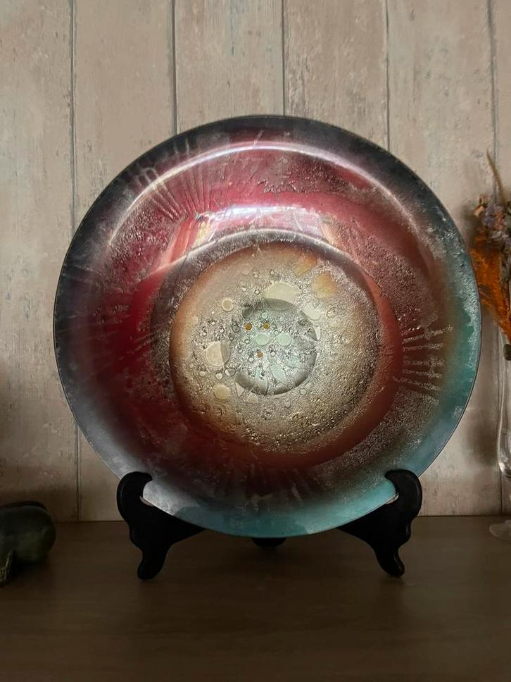 Zeer mooie kristallen handgemaakte sierschaal .42 cm breed, Antiek en Kunst, Antiek | Schalen, Ophalen