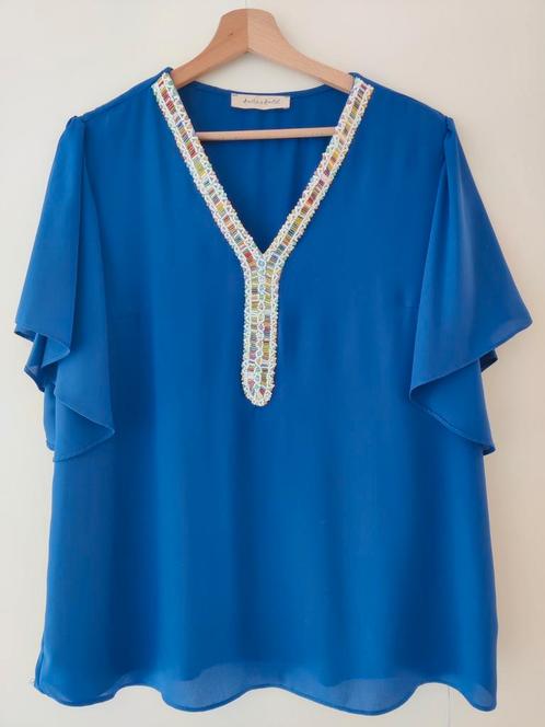 T-shirt / blouse Amélie & Amélie maat M, Kleding | Dames, T-shirts, Zo goed als nieuw, Maat 38/40 (M), Blauw, Ophalen of Verzenden