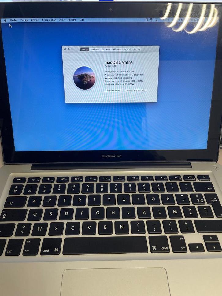 MacBook Pro 13 ' mid 2012, Informatique & Logiciels, Apple Macbooks, Utilisé, MacBook, 13 pouces, 2 à 3 Ghz, Inconnu, 8 GB, Azerty
