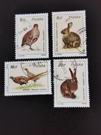 Polen 1986 - wilde dieren, konijnen, haas, vogels, Ophalen of Verzenden, Polen, Gestempeld