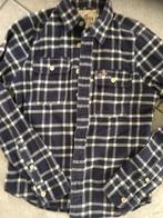 Hemd flanel, Hollister, maat S, Gedragen, Blauw, Ophalen of Verzenden, Hollister