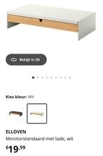 Ikea ELLOVEN
Monitorstandaard met lade, wit, Ophalen, Zo goed als nieuw