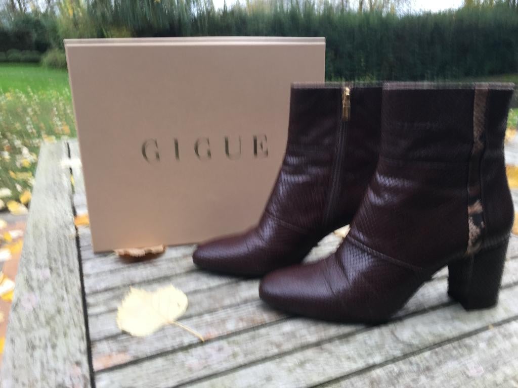 Bruine enkellaarsjes Gigue, Bruin, Lage of Enkellaarzen, Nieuw, Ophalen of Verzenden