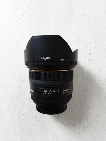 Sigma 50mm f/1.4 EX DG HSM - Canon EF Fit ,als nieuw, Audio, Tv en Foto, Foto | Lenzen en Objectieven, Ophalen of Verzenden, Zo goed als nieuw