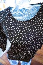 zwart wit bol uniek T-shirt-blouse, Kleding | Dames, Maat 38/40 (M), Zwart, Ophalen of Verzenden, Charlise