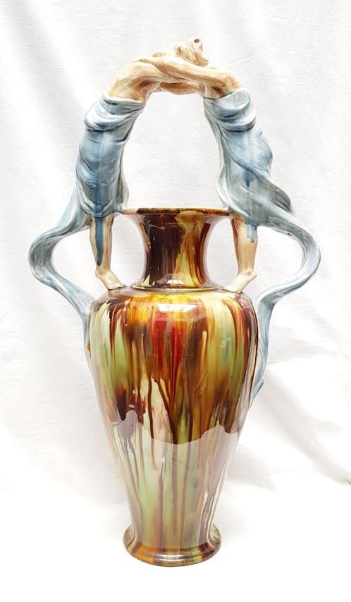 Grote Art Nouveau siervaas - H. 70 cm! - Bernard Bloch., Antiek en Kunst, Antiek | Vazen, Ophalen of Verzenden