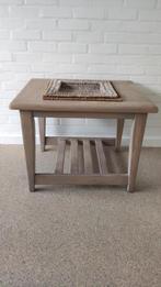 Bijzettafel, Huis en Inrichting, Tafels | Bijzettafels, Ophalen, Zo goed als nieuw, Rechthoekig, Hout