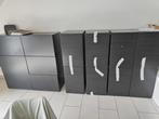 Verschillende kasten + bureau, Ophalen, Gebruikt, 100 tot 150 cm, Zwart van ikea