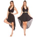 Dames hoog-laag halter jurk / cocktailjurk, Kleding | Dames, Jurken, Zwart, Nieuw, Ophalen of Verzenden, Maat 36 (S)