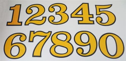 Racenummers sticker Geel/Zwart, Verzamelen, Stickers, Nieuw, Verzenden
