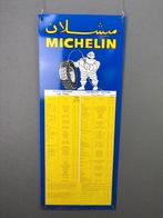 Michelin Bibendem bandenspanning tabel 1969-1970, Enlèvement ou Envoi, Comme neuf, Panneau publicitaire