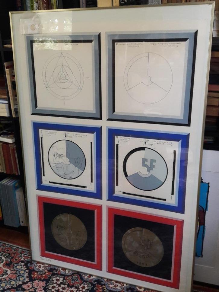 Numismatiek Ontwerp vijf frank Jean Paul Laenen, Antiek en Kunst, Curiosa en Brocante, Ophalen