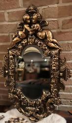 VINTAGE ENGELEN SPIEGEL H70 cm x 44 cm, Antiek en Kunst, Ophalen of Verzenden, 50 tot 100 cm