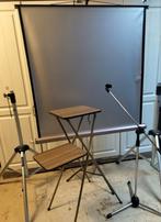 Vintage Projectieset: Scherm, Dubbele Projectietafel & Audio, Enlèvement