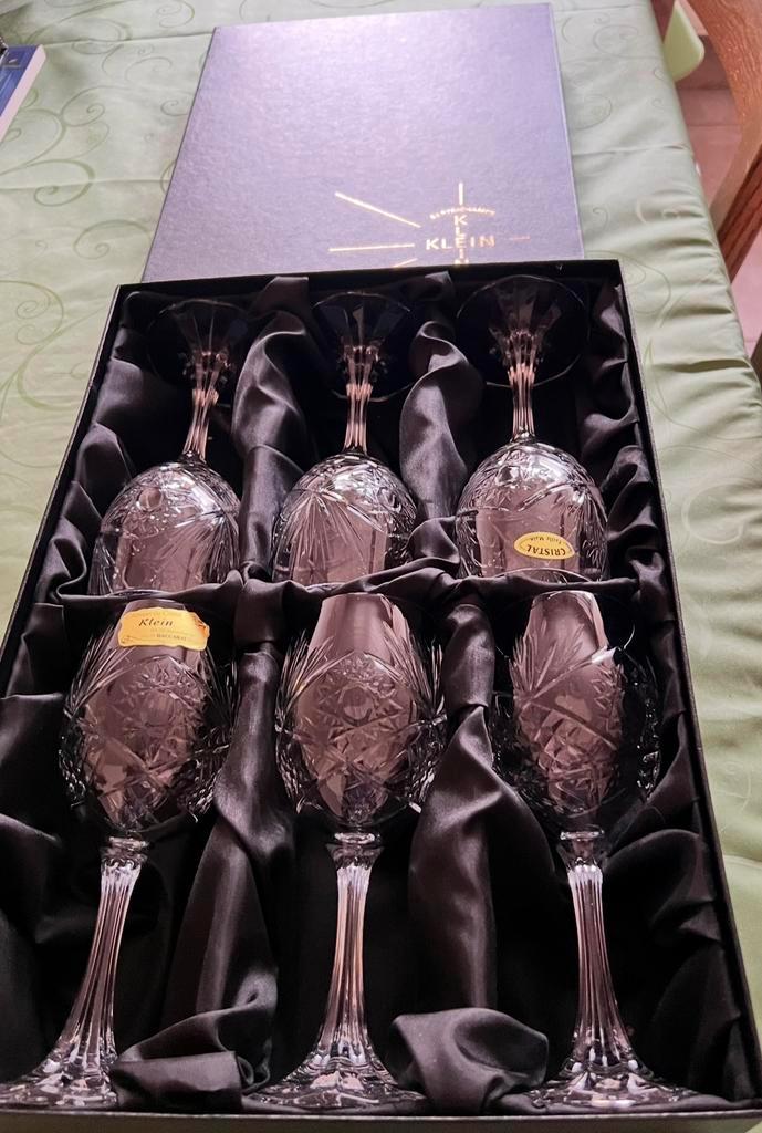 Baccarat kristal witte-rode wijnglazen/champagne glazen-emme, Antiek en Kunst, Antiek | Glaswerk en Kristal, Ophalen