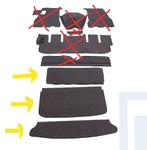 Mattenset P1800S zwart halve set alleen achter Volvo onderde, Auto-onderdelen, Ophalen of Verzenden, Nieuw