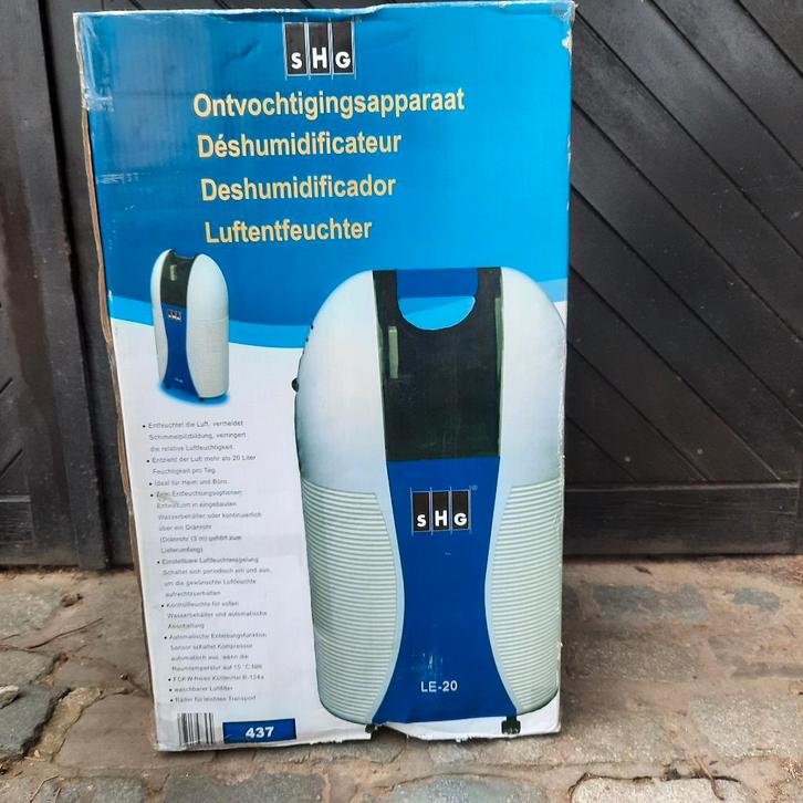 Luchtontvochtiger SHG LE20 -als nieuw, Elektronische apparatuur, Luchtbehandelingsapparatuur, Zo goed als nieuw, Luchtontvochter