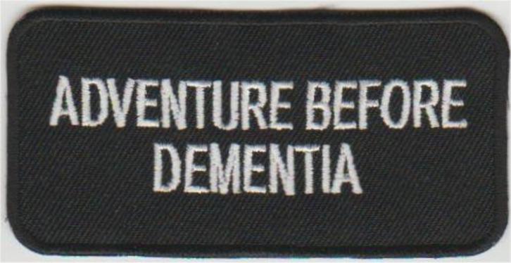 Adventure before dementia patch embleem, Motoren, Accessoires | Overige, Nieuw, Verzenden