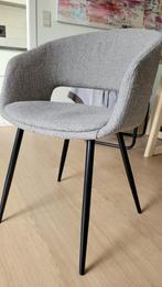 Chaise Design tissus gris, Comme neuf, Design Scandinave, Enlèvement, Tissus